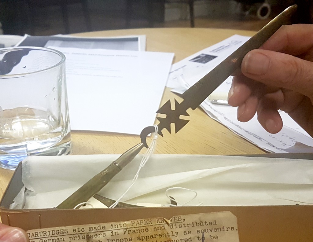 Letter opener fashioned by a German prisoner of war