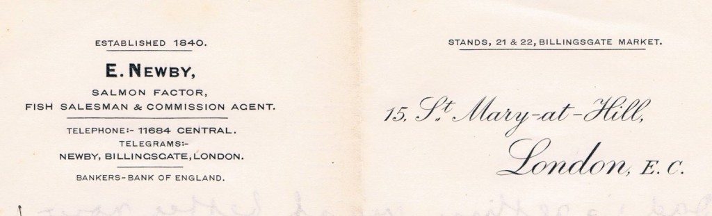 The firm’s letterhead, courtesy of the Newby family