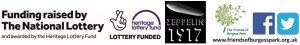 Logos: Southwark Council, Friends of Burgess Park, National Lottery
