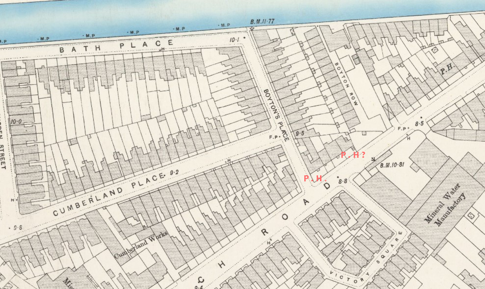1895 map showing Boyton Place and Row