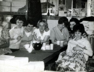 Group of 7 women on a tea break